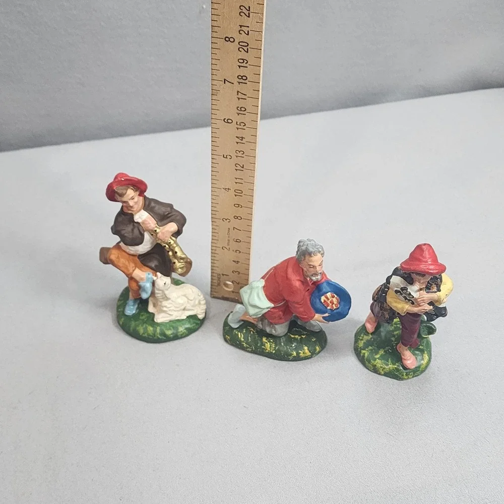 Vintage Nativity Scene Figurines‎ Shepherd Men Set of 3
